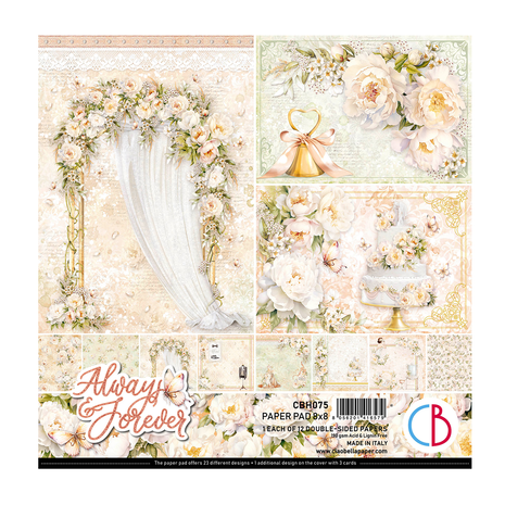 Ciao Bella Papercrafting Always & Forever 8x8 Inch Paper Pad (CBH075) Ciao Bella Papercrafting Always & Forever 8x8 Inch Paper Pad (CBH075)