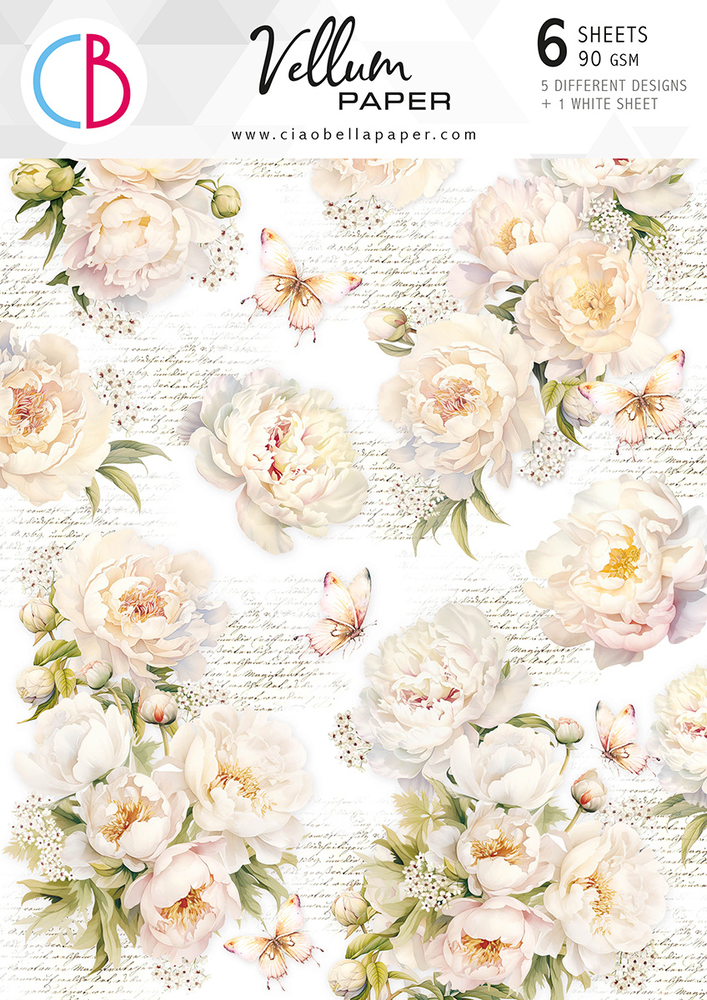 Ciao Bella Papercrafting Always & Forever A4 Vellum Paper (CBV014) Ciao Bella Papercrafting Always & Forever A4 Vellum Paper (CBV014)