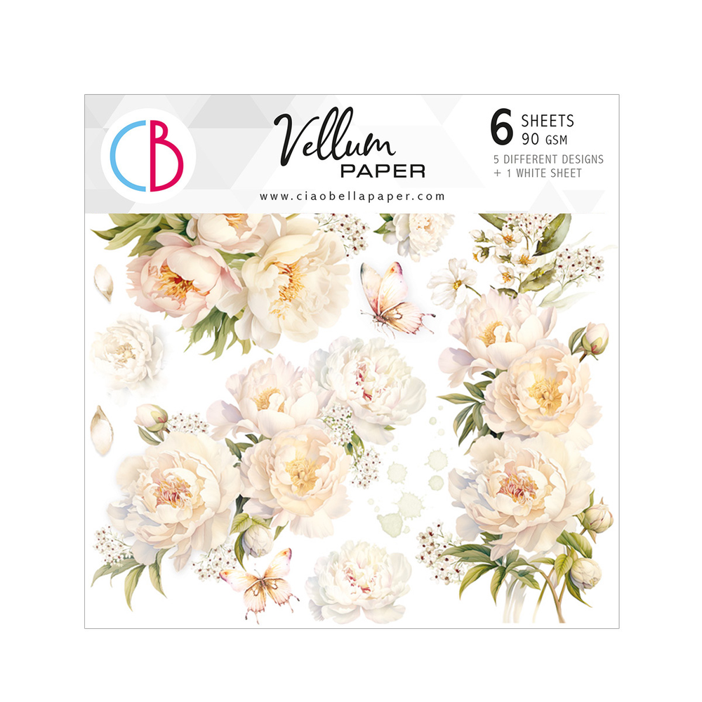 Ciao Bella Papercrafting Always & Forever 6x6 Inch Vellum Paper (CBVQ014) Ciao Bella Papercrafting Always & Forever 6x6 Inch Vellum Paper (CBVQ014)