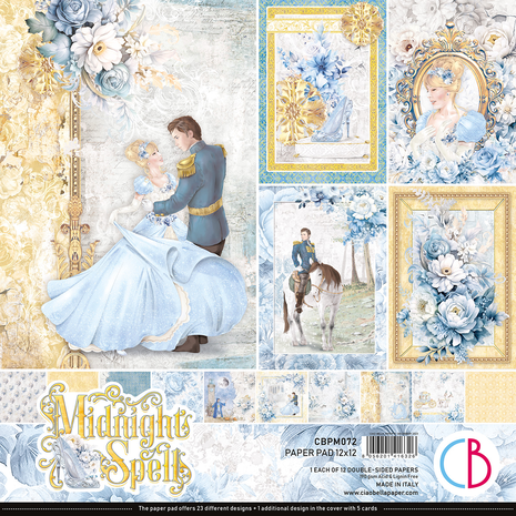 Ciao Bella Papercrafting Midnight Spell 12x12 Inch Paper Pad (CBPM072)