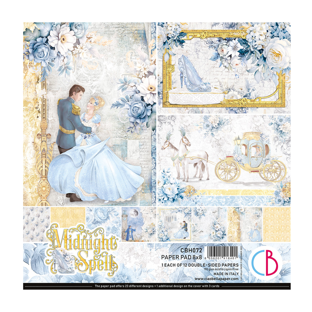 Ciao Bella Papercrafting Midnight Spell 8x8 Inch Paper Pad (CBH072)