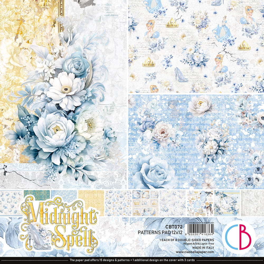 Ciao Bella Papercrafting Midnight Spell 12x12 Inch Patterns Pad (CBT072) Ciao Bella Papercrafting Midnight Spell 12x12 Inch Patterns Pad (CBT072)