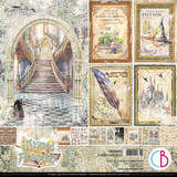 Ciao Bella Papercrafting Wizard Academy 12x12 Inch Paper Pad (CBPM071)