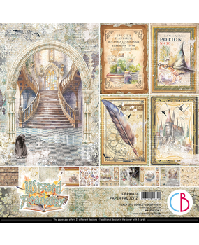 Ciao Bella Papercrafting Wizard Academy 12x12 Inch Paper Pad (CBPM071) Ciao Bella Papercrafting Wizard Academy 12x12 Inch Paper Pad (CBPM071)