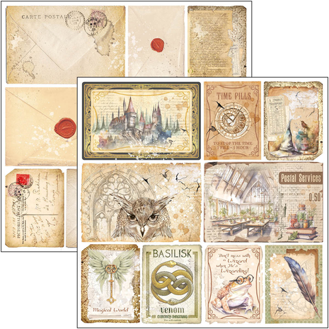 Ciao Bella Papercrafting Wizard Academy 12x12 Inch Paper Pad (CBPM071) Ciao Bella Papercrafting Wizard Academy 12x12 Inch Paper Pad (CBPM071)