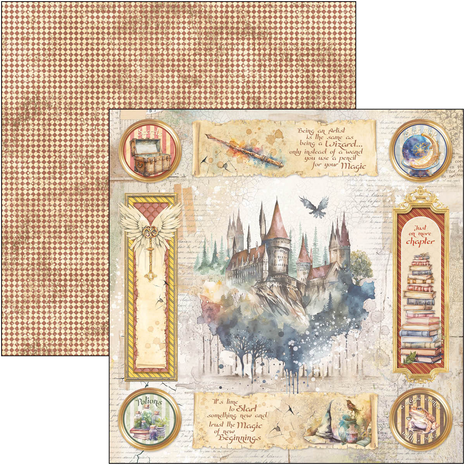 Ciao Bella Papercrafting Wizard Academy 12x12 Inch Paper Pad (CBPM071) Ciao Bella Papercrafting Wizard Academy 12x12 Inch Paper Pad (CBPM071)