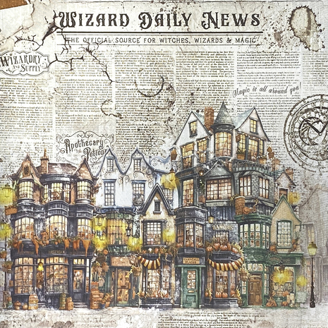 Ciao Bella Papercrafting Wizard Academy 6x6 Inch Deluxe Paper (CBDS005) Ciao Bella Papercrafting Wizard Academy 6x6 Inch Deluxe Paper (CBDS005)