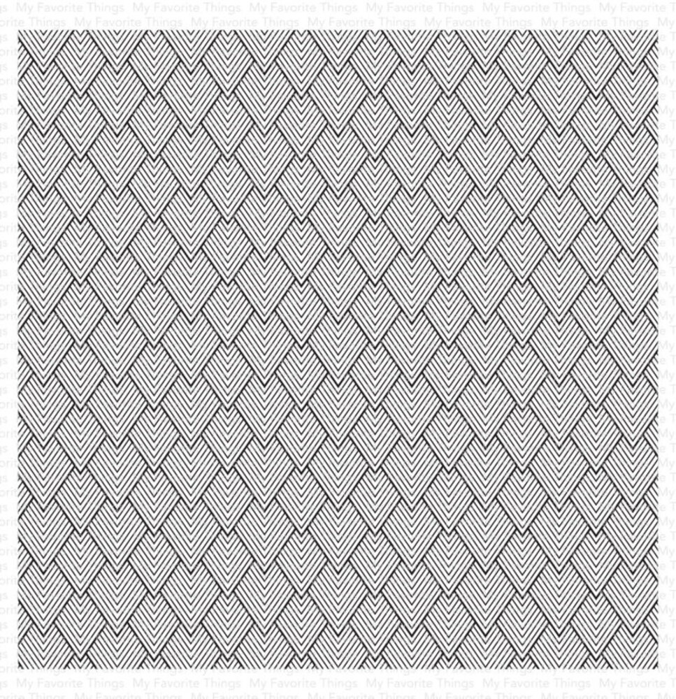 My Favorite Things Cascading Diamonds Background Rubber Stamp (BG-166)