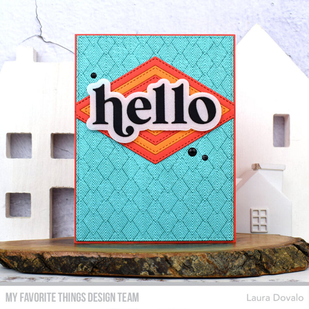 My Favorite Things Cascading Diamonds Background Rubber Stamp (BG-166)