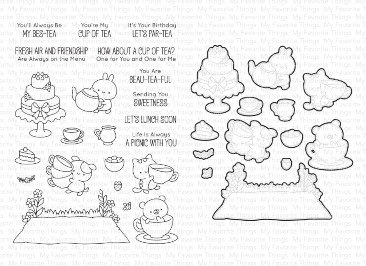 My Favorite Things Tea Party Pals Stamp & Die Duo (DUO-013) My Favorite Things Tea Party Pals Stamp & Die Duo (DUO-013)