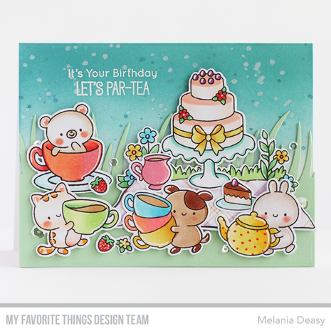 My Favorite Things Tea Party Pals Stamp & Die Duo (DUO-013) My Favorite Things Tea Party Pals Stamp & Die Duo (DUO-013)