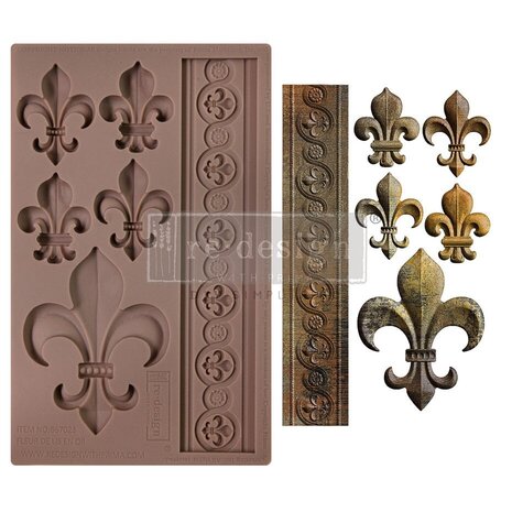 Re-Design Fleur De Lis En Or 5x8 Inch Decor Mould (667023) Re-Design Fleur De Lis En Or 5x8 Inch Decor Mould (667023)