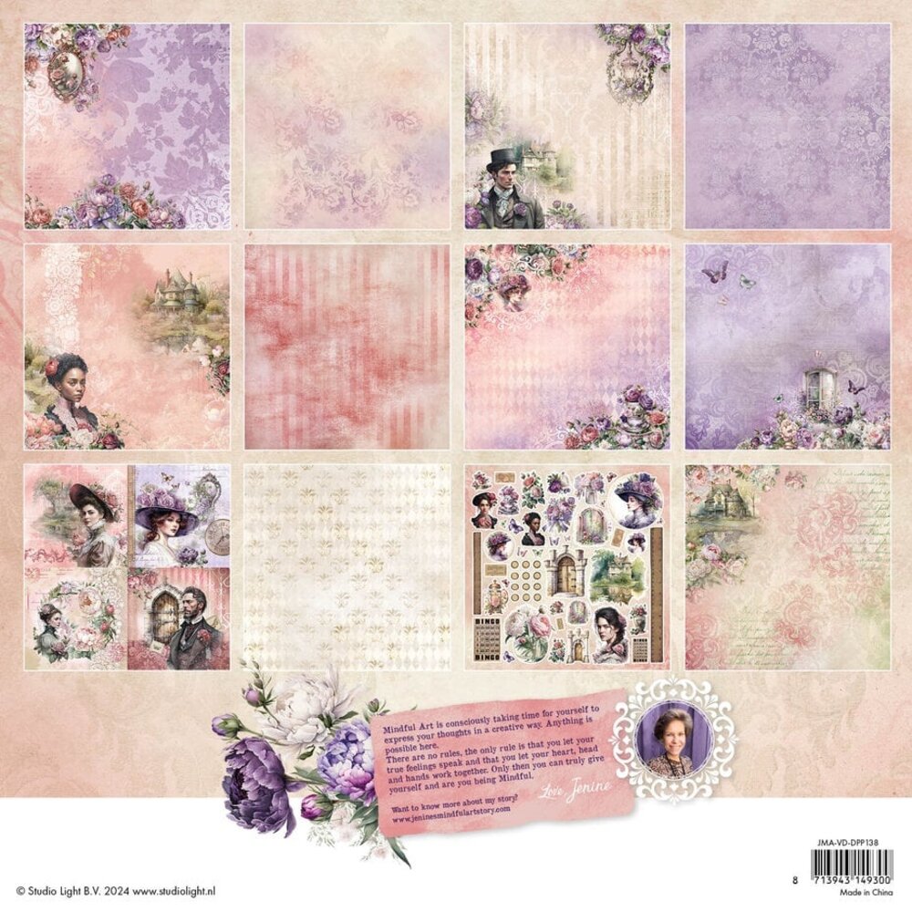 Studio Light Victorian Dreams 8x8 Inch Paper Pad (JMA-VD-DPP139)