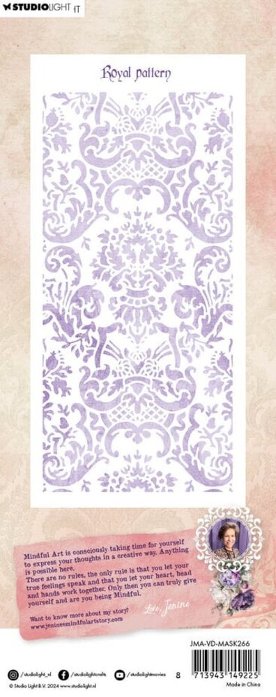 Studio Light Victorian Dreams Slimline Masking Stencil Royal Pattern (JMA-VD-MASK266) Studio Light Victorian Dreams Slimline Masking Stencil Royal Pattern (JMA-VD-MASK266)