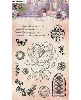 Studio Light Victorian Dreams Clear Stamp Timeless Peony (JMA-VD-STAMP610) Studio Light Victorian Dreams Clear Stamp Timeless Peony (JMA-VD-STAMP610)