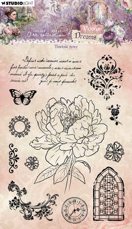 Studio Light Victorian Dreams Clear Stamp Timeless Peony (JMA-VD-STAMP610)