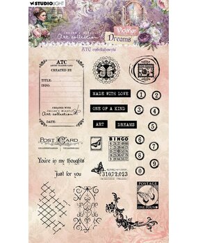 Studio Light Victorian Dreams Clear Stamp ATC Embellishments (JMA-VD-STAMP611) Studio Light Victorian Dreams Clear Stamp ATC Embellishments (JMA-VD-STAMP611)