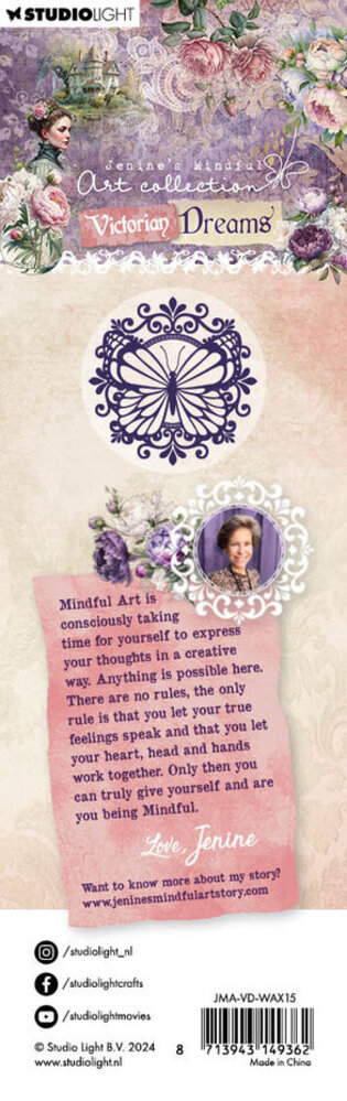 Studio Light Victorian Dreams Wax Seal Stamp Embellished Butterfly (JMA-VD-WAX15)