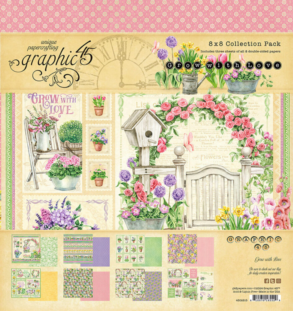 Graphic 45 Grow with Love 8x8 Inch Collection Pack (4502815)
