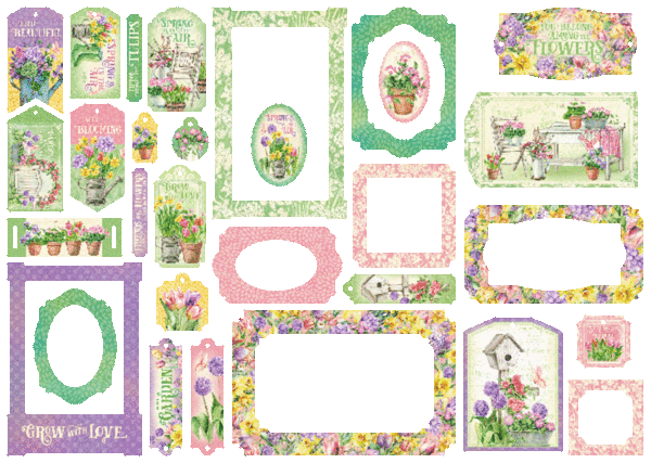 Graphic 45 Grow with Love Chipboard Tags & Frames (4502820) Graphic 45 Grow with Love Chipboard Tags & Frames (4502820)