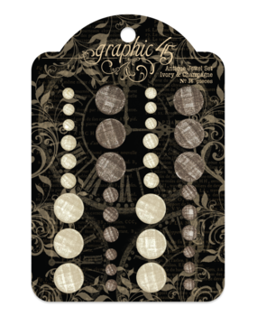 Graphic 45 Antique Jewel Set Ivory & Champagne (4502825) Graphic 45 Antique Jewel Set Ivory & Champagne (4502825)