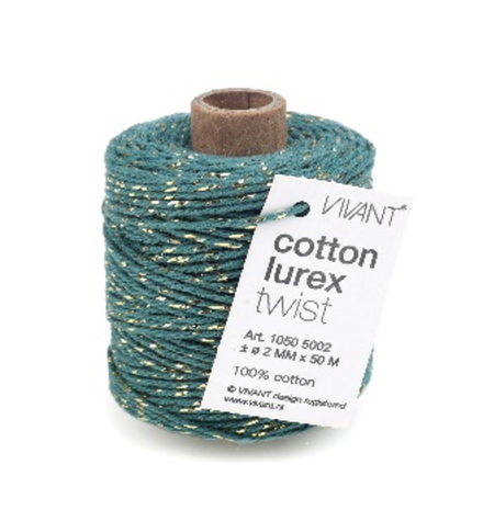 Vivant Cotton Lurex Cord Petrol 50m (1050.5002.48) Vivant Cotton Lurex Cord Petrol 50m (1050.5002.48)