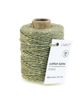 Vivant Cotton Lurex Cord Sage Green 50m (1050.5002.60A)