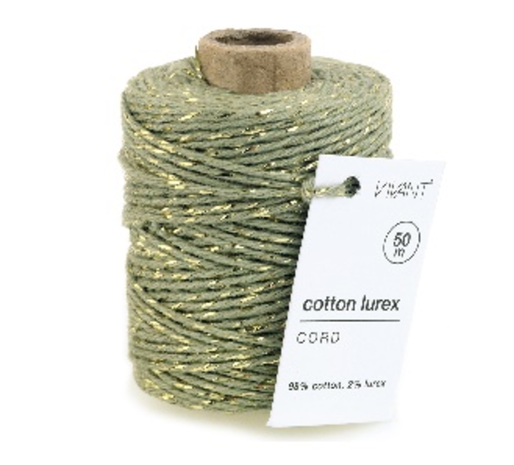 Vivant Cotton Lurex Cord Sage Green 50m (1050.5002.60A) Vivant Cotton Lurex Cord Sage Green 50m (1050.5002.60A)