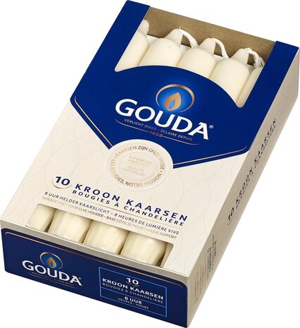 Gouda Kroonkaars Ivoor 20 cm (10pcs) Gouda Kroonkaars Ivoor 20 cm (10pcs)
