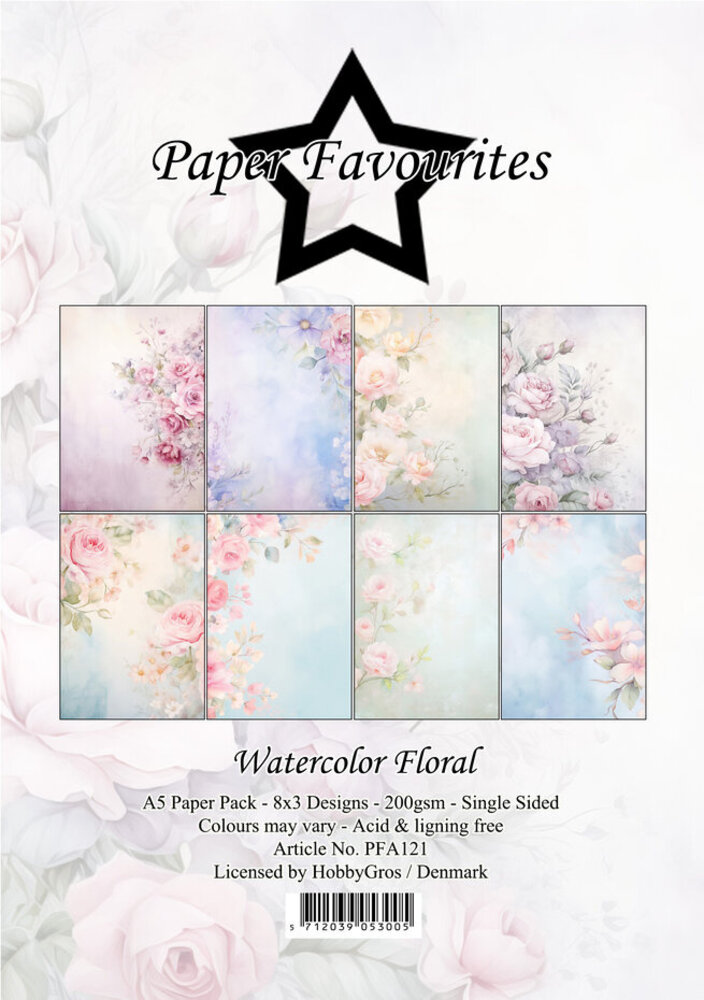 Paper Favourites Watercolor Floral A5 Paper Pack (PFA121) Paper Favourites Watercolor Floral A5 Paper Pack (PFA121)