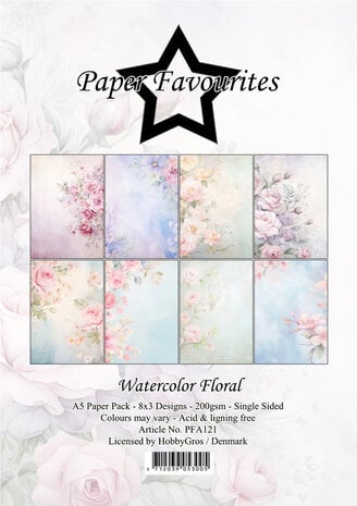 Paper Favourites Watercolor Floral A5 Paper Pack (PFA121) Paper Favourites Watercolor Floral A5 Paper Pack (PFA121)
