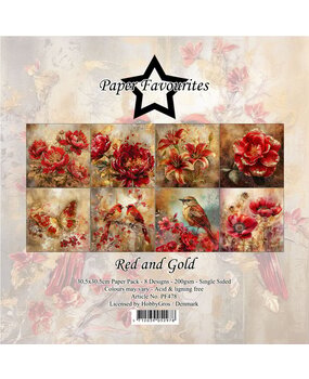 Paper Favourites Red and Gold 12x12 Inch Paper Pack (PF478) Paper Favourites Red and Gold 12x12 Inch Paper Pack (PF478)