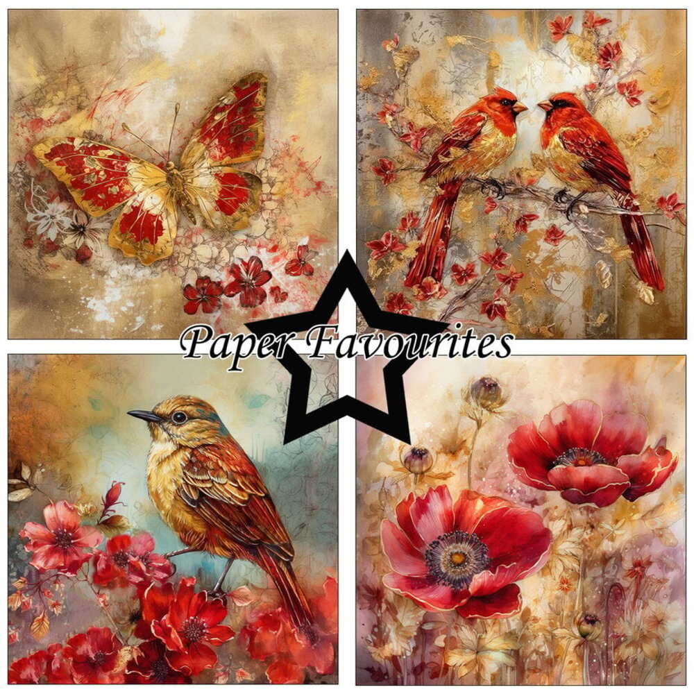Paper Favourites Red and Gold 12x12 Inch Paper Pack (PF478) Paper Favourites Red and Gold 12x12 Inch Paper Pack (PF478)