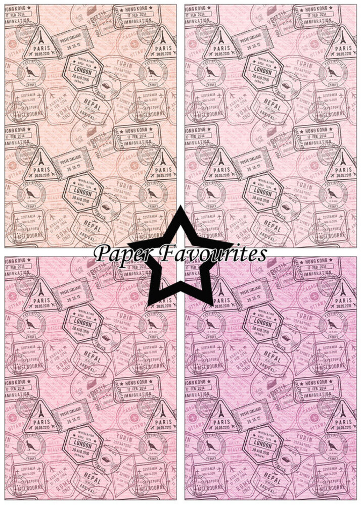 Paper Favourites Postage Stamp 1 A5 Paper Pack (PFA123)