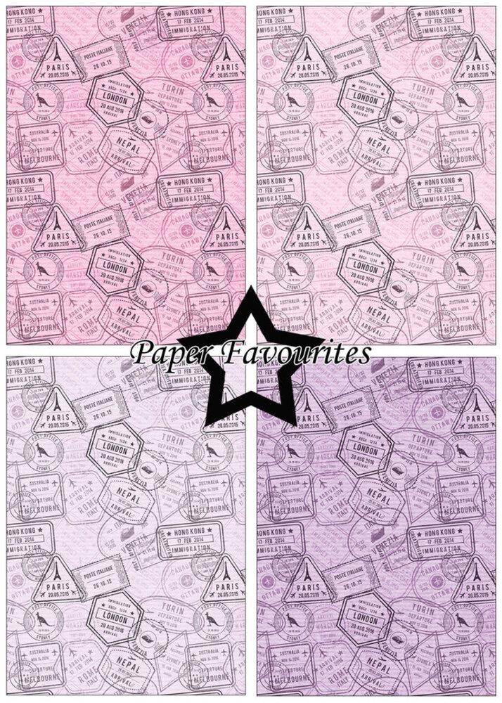 Paper Favourites Postage Stamp 1 A5 Paper Pack (PFA123)