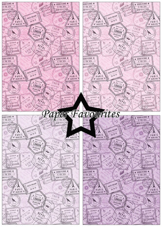 Paper Favourites Postage Stamp 1 A5 Paper Pack (PFA123)