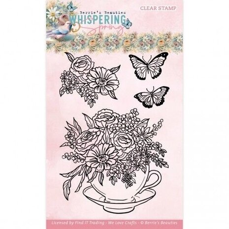 Berrie's Beauties Whispering Spring Clear Stamp Set Tea (BBCS10003) Berrie's Beauties Whispering Spring Clear Stamp Set Tea (BBCS10003)