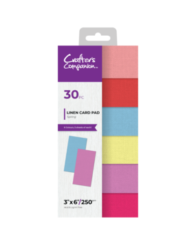 Crafter's Companion Floral Creations Spring 3x6 Inch Linen Card Pad (CC-LPAD3X6-SPR)