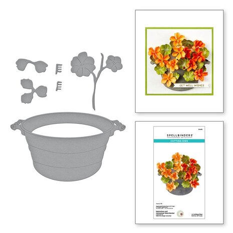 Spellbinders Through the Arbor Garden Nasturtium and Galvanized Wash Bucket Dies (S5-615)