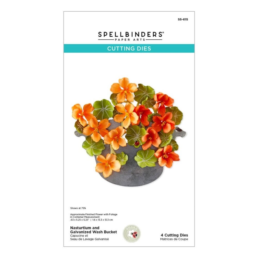 Spellbinders Through the Arbor Garden Nasturtium and Galvanized Wash Bucket Dies (S5-615)