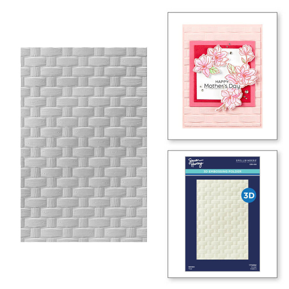 Spellbinders Spring Sampler Woven 3D Embossing Folder (E3D-080)