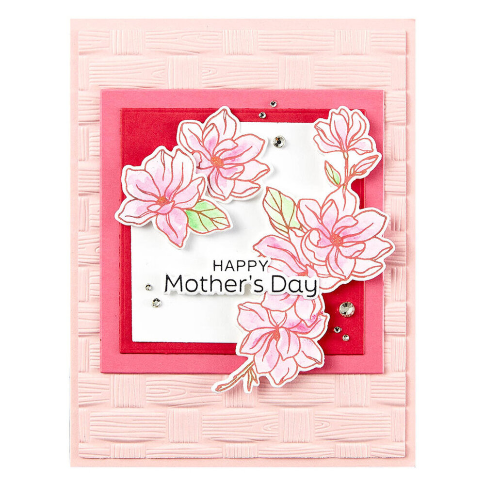 Spellbinders Spring Sampler Woven 3D Embossing Folder (E3D-080)