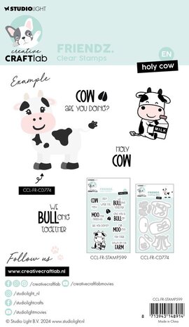 Creative Craftlab Friendz Clear Stamp Holy Cow (CCL-FR-STAMP599)