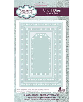 Creative Expressions Sam Poole Craft Die Shabby Basics Decorative Frame (CEDSP027) Creative Expressions Sam Poole Craft Die Shabby Basics Decorative Frame (CEDSP027)