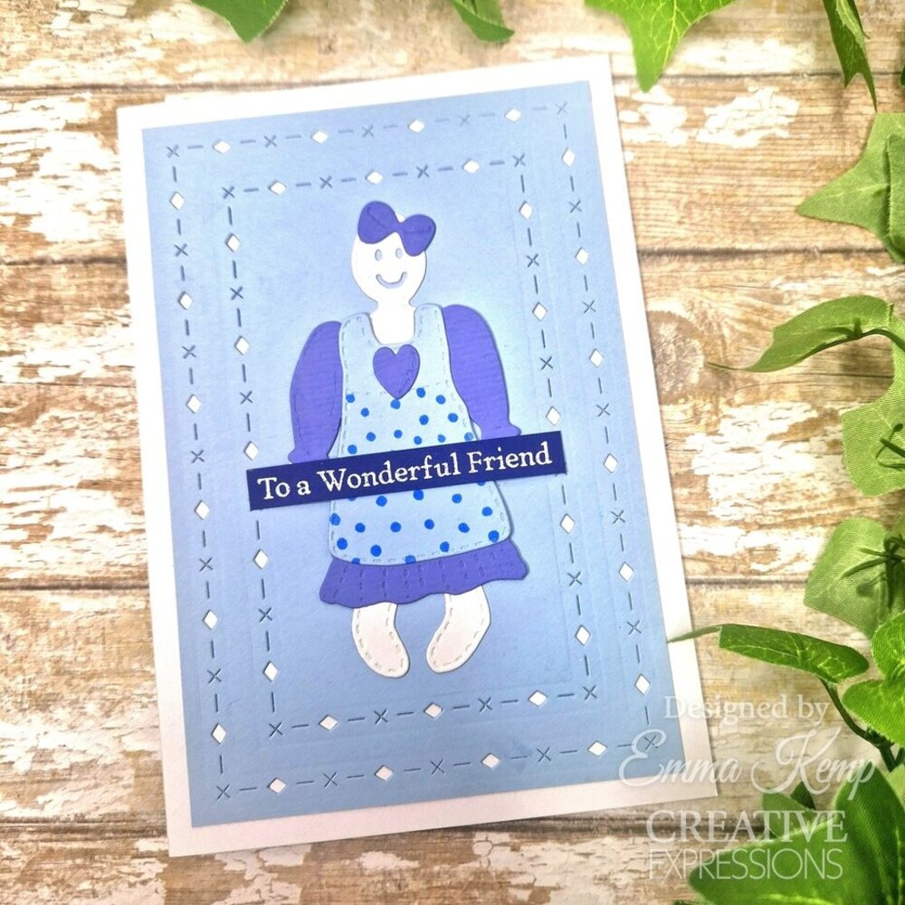 Creative Expressions Sam Poole Craft Die Rustic Homestead Stitched Doll (CEDSP029)