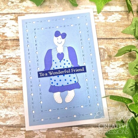 Creative Expressions Sam Poole Craft Die Rustic Homestead Stitched Doll (CEDSP029)