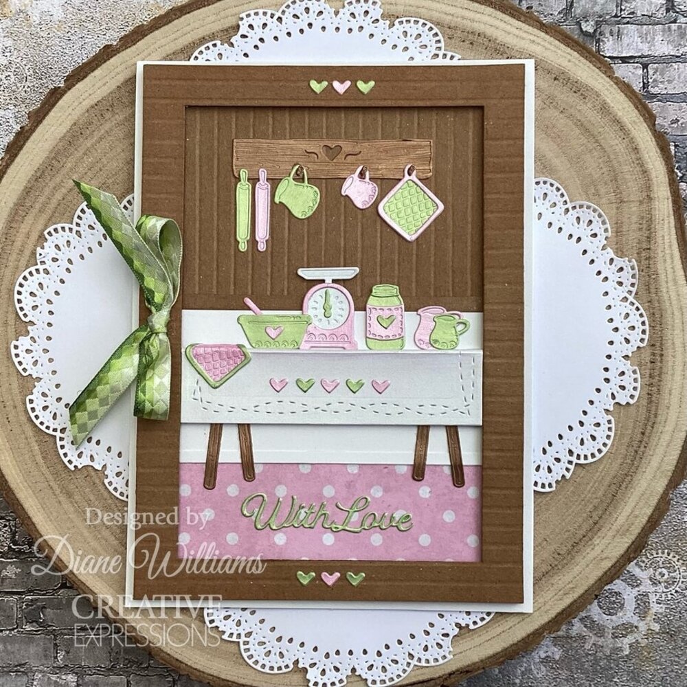 Creative Expressions Sam Poole Craft Die Rustic Homestead Kitchen Shelf (CEDSP030)