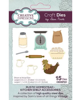 Creative Expressions Sam Poole Craft Die Rustic Homestead Kitchen Shelf Accessories (CEDSP031) Creative Expressions Sam Poole Craft Die Rustic Homestead Kitchen Shelf Accessories (CEDSP031)