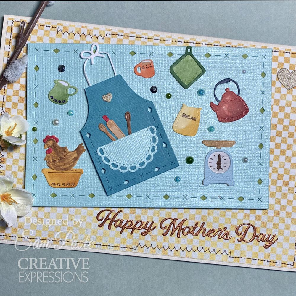 Creative Expressions Sam Poole Craft Die Rustic Homestead Kitchen Shelf Accessories (CEDSP031)