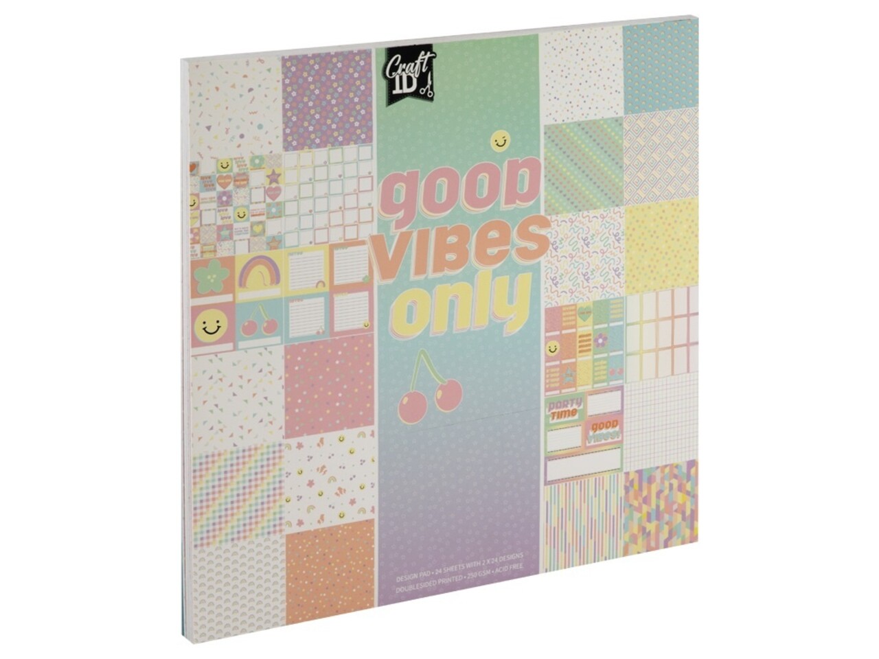 Craft ID Good Vibes Only 25x25cm Designpad (CR4007/GE) Craft ID Good Vibes Only 25x25cm Designpad (CR4007/GE)